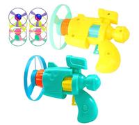 Licsaliwe Lanceur de Disque Volant Lumineux, 2 Jeux de Jouets à hélice colorée pour Chat, Jeu Chaton en intérieur et en extérieur
