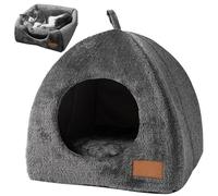 Licsaliwe Lit de Maison portatif de chenil Chat, lit Couchage nid Grotte Triangle pour des Chatons Moins 5Kg
