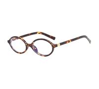 Licsaliwe Lunettes ovales à imprimé léopard, lunettes tendance anti-éblouissantes UV400 pour femmes, œil PC HD incassable avec lentille AC pour un usage quotidien, des photos