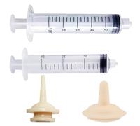 Licsaliwe Mamelon de Chaton, 2 seringues d'alimentation en Silicone 10 ML + 30 ML - Tétine sans Danger pour Chats, biberon d'allaitement pour Chiot (M)