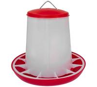 Licsaliwe Mangeoire à Poulet Suspendue, mangeoire en Plastique d'une capacité de 2, 5 kg avec poignée en métal pour Poulets, Canards et Oiseaux