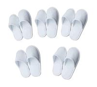 Licsaliwe Pantoufles d'hôtel, pantoufles de spa en coton blanc - pour invités, fêtes, voyages, conviennent à la plupart des hommes et des femmes, jetables