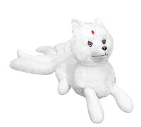 Licsaliwe Peluche Renard Arctique Blanc de 20 Pouces avec Poils Longs Super Doux Kitsune en Peluche pour Enfants et Adultes