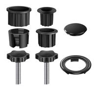 Licsaliwe Pièces de Rechange Parasol, 8 pc pièces de Base à l'usure avec Pipe à Manche Tuyau Bouchon Bague M8 Vis pour Parapluie Plage