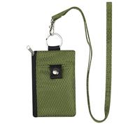 Licsaliwe Porte-Cartes zippé avec Blocage RFID 11, 4 x 7, 6 cm en Tissu Oxford avec fenêtre Transparente et Cordon imperméable Multi-usages pour espèces et pièces de Monnaie.