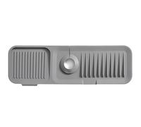 Licsaliwe Protection Contre Les éclaboussures d'évier en Silicone, Tapis de Robinet de 17, 7 Pouces - avec Pente Drainage pour Cuisine derrière Le Robinet, Protection Contre Les éclaboussures (Gris)