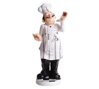 Licsaliwe Statue de Gros Chef, décoration de Cuisine pour la Maison, Bistro, Boulangerie et Restaurant, Figurine Cuisinier en résine, décoration comptoir