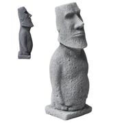 Licsaliwe Statue Moai texturée en grès, Statue de tête d'île de Pâques, décoration Mystique Antique Pâques pour intérieur et extérieur, L