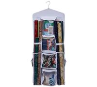 Licsaliwe Stockage en Papier d'emballage Double Face, Organisateur Suspendu de 40 x 16 Pouces avec Poches