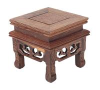 Licsaliwe Support de Plante en Bois sculpté, Support d'affichage Vintage 3.2x3 pour Vase, Lampe, théière, décoration intérieure