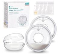 Lictin Coupelles de Recueil de Lait Maternel 2PCS - Coques Collectrices pour Allaitement (60 ML), avec Trous d'Aération et 10 Sachets de Conservation