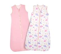 Lictin Gigoteuse Été 18 36 Mois - 2pcs Gigoteuse TOG 0.5 - Gigoteuse Bébé Sans Manches, Longueur Réglable, Fermeture Éclair Double Sens, Turbulette Ete 99cm