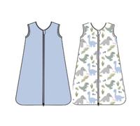 Lictin Gigoteuse Été 3 18 Mois - 2pcs Gigoteuse TOG 0.5 - Gigoteuse Bébé Sans Manches, Longueur Réglable, Fermeture Éclair Double Sens, Turbulette Ete 83cm