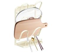 Lid Rack - Carbon Steel, 11.41x8.26x5.7in Kitchen Storage Space-Saving Multi-Tier | Non-Slip Stable Stand Inside Cabinet Pan Lid Organizer, Pot Lids Holder For Home Kitchens, Cabinets, Countertops