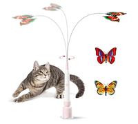 Lidary Jouets pour Chats, Jouet Chaton Interieur, Jouet à éLectrique pour Chat, Canne à PêChe pour Chat pour Jardins Terrasses IntéRieur ExtéRieur avec Batterie (A)