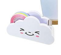 LIDCOM Distributeur de Ruban adhésif | Distributeur de Ruban adhésif de Bureau Cloud,Coupe-Ruban avec 1 Rouleau de Ruban Arc-en-Ciel pour Accessoire de Bureau à Domicile pour étudiants Filles garçons