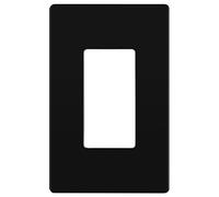 LIDER LSWP-31M-BK Plaque murale sans vis pour interrupteur décoratif de taille moyenne 12,4 x 7,9 cm, polycarbonate thermoplastique incassable, certifié UL, noir