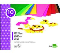 Liderpapel 50335 Feutrine A4+ 240 x 31 5 mm 180g/m2 épaisseur 1.5 mm Coloris Assortis 10 plaques