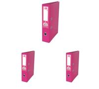 Liderpapel 79697 Documenta Classeur Levier Carton Rembordé PVC 1,9 mm Dos 52 mm Rado Métallique Rose (Lot de 3)