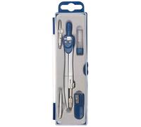Liderpapel 911831 Compas Scolaire Circonférence 38 cm Longueur 12,5 cm Taille-Mines Tire-Ligne Mine 2 mm Couleurs Assorties
