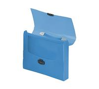 Liderpapel 932861 Pochette Polypropylène Porte-documents A4 1000 Microns Poignée Fermoir Translucide Bleu