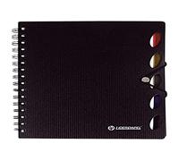 Liderpapel 935973 Cahier Spirale Série Exécutive Crochet Métallique A5 148 x 210mm Papier Noir