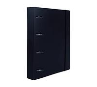 Liderpapel A4 Carré 5mm 100 Feuilles 80g Polypropylène 4 Anneaux 40mm Opaque Noir