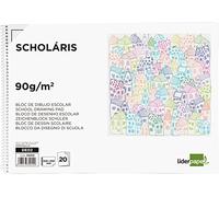 Liderpapel Bloc de dessin avec cadre - Blanc, Matte, 70g, 20 feuilles - ART_MEDIA_PAPER - Dessins au crayon, fusain, pastel sec