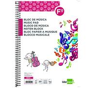 Liderpapel Bloc de musique Pentagramme 3 mm Format paysage 20 feuilles 100 g/m²