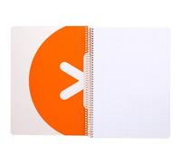 Liderpapel Cahier à spirale A4 Antartik couverture rigide 80H 90 g carré 4 mm avec marge couleur moutarde