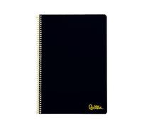 Liderpapel Cahier à spirale A4 Smart couverture souple 80 h 75 g 2,5 mm avec marge de couleur noire