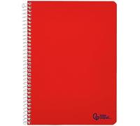 Liderpapel Cahier à spirale A5 Smart couverture souple 80h 75 g tableau 4 mm avec marge couleurs assorties unité (Lot de 5)