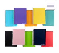 Liderpapel Cahier spirale A4 micro jolly couverture doublée 140 h 75 g horizontal 5 bandes 4 perceuses couleurs assorties