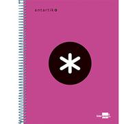 Liderpapel Cahier Spirale Série Antartik A5 148X210Mm 120F 100G/M² Quadrille 5Mm 6 Trous Coil-Lock Rose