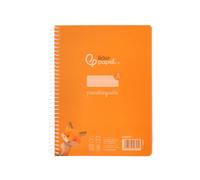 Liderpapel Carnet à spirales DIN A5 avec couverture en plastique 80 h 90 g 3 mm couleur orange