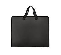 Liderpapel, Chemise porte-documents A3 avec poignée, porte-documents avec fermeture éclair, 2 poches intérieures, polypropylène, pour dessin, noir