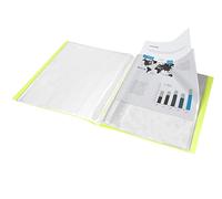 Liderpapel Dossier de présentation avec 30 pochettes en polypropylène, format A4, jaune fluo, opaque