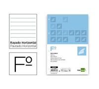Liderpapel Lot de 100 feuilles de rechange horizontales 60 g/m² avec marge 4 trous