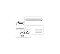 liderpapel sb90 - Pack de 25 enveloppes avec fenêtre droite, 115 x 225 mm, Blanc