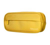Liderpapel Trousse Classique Ovale 2 Fermetures éclair avec Poche Avant 210 x 90 mm Jaune., Jaune Moutarde, Trousse auxiliaire