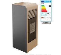 Lidia 15,4kW Poêle à granulés canalisable tourterelle