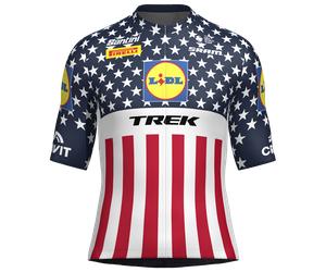 LIDL-TREK Maillot manches courtes Champion des États-Unis 2025 bleu
