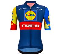 Lidl-Trek Team 2024 Kurzarmtrikot, für Herren, Größe L, Rennrad Trikot, bleu foncé