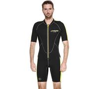 Cressi Lido Man - Combinaison Neoprene Shorty Homme - Natation Snorkeling et Plongee - Noir/Jaune - 2XL