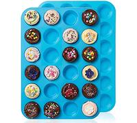 LIDOU Lot de 24 moules en silicone antiadhésifs pour mini muffins et cupcakes