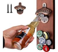 LIDOUK Décapsuleur de bière magnétique mural avec récupérateur, idée cadeau fantaisie pour homme, papa, mari, lui, gadgets cool pour maison, bar, pub, jardin