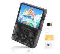 LIDOUYA POWKDDY RGB20S Console Portable Retrogaming, 3.5 inch IPS Screen Open Source Linux System, Console Portable, 128G, Transparent Noir