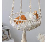 Lidzopas Hamac pour chat - Style bohème tissé manuellement - Jusqu'à 5 kg