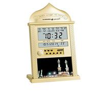 Lidzopas Horloge Digitale Azan,Horloge de PrièRe Musulmane Alarme Horloge Digitale Islamique avec Fonction TempéRature et Affichage LCD pour Toutes Les PrièRes Direction Qibla