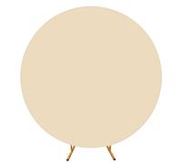 Lidzopas Housse de toile de fond ronde de couleur unie avec fermeture éclair en bas pour fête d'anniversaire, cérémonie, banquet, décoration champagne, 1,8 m (cercle de 1,8 m de diamètre)